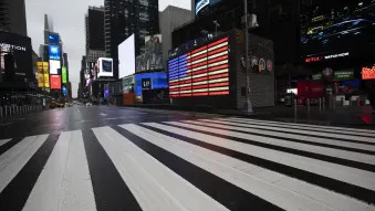 Empty streets in New York City