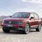red vw tiguan front