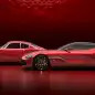 2020 Aston Martin DBS GT Zagato next to DB4 GT Zagato