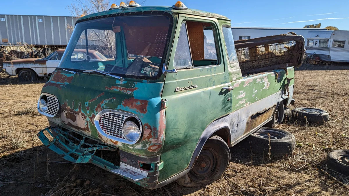 99 - 1963 Ford Econoline Pickup in Colorado junkyard - photo by Murilee Martin