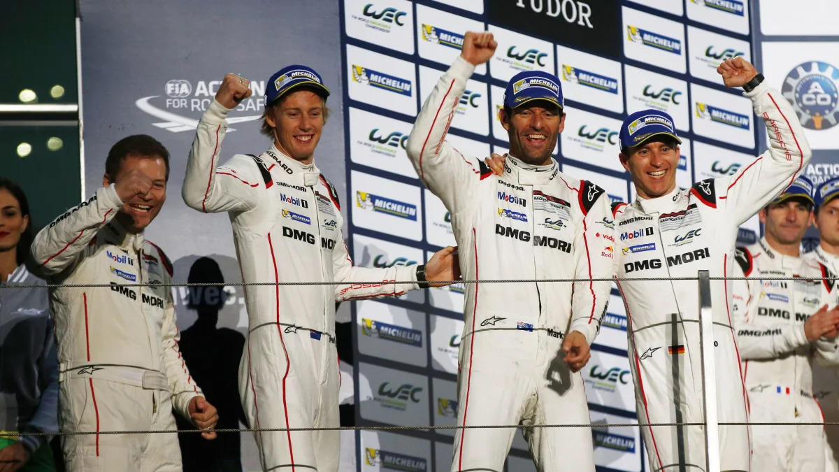 Porsche WEC podium