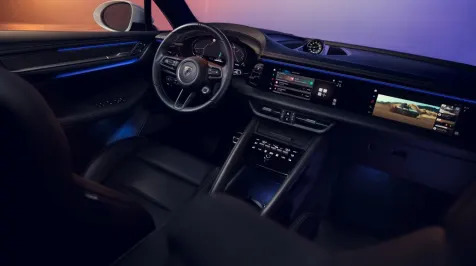 <h6><u>Porsche Macan EV's interior shown off, and we go for a high-speed ride</u></h6>