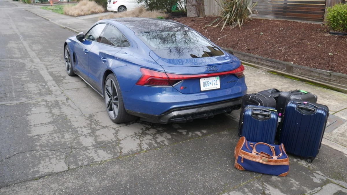 Audi E-Tron GT Luggage Test | Iffy for bags, great for hooch