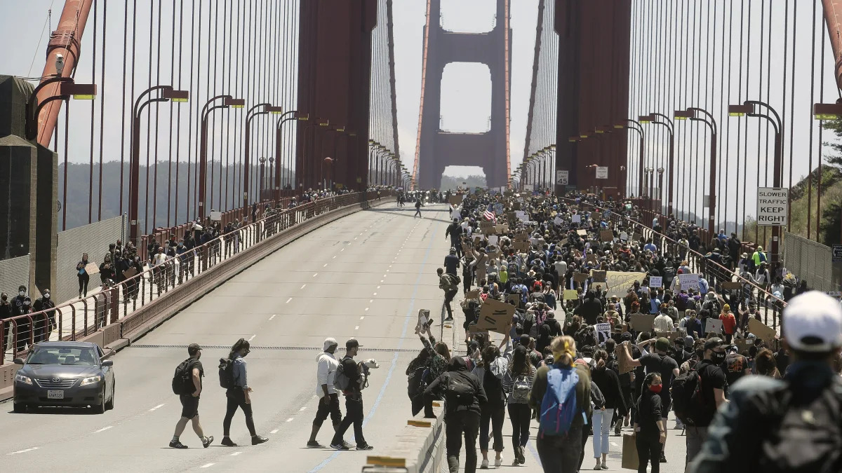 Golden Gate Bridge protest