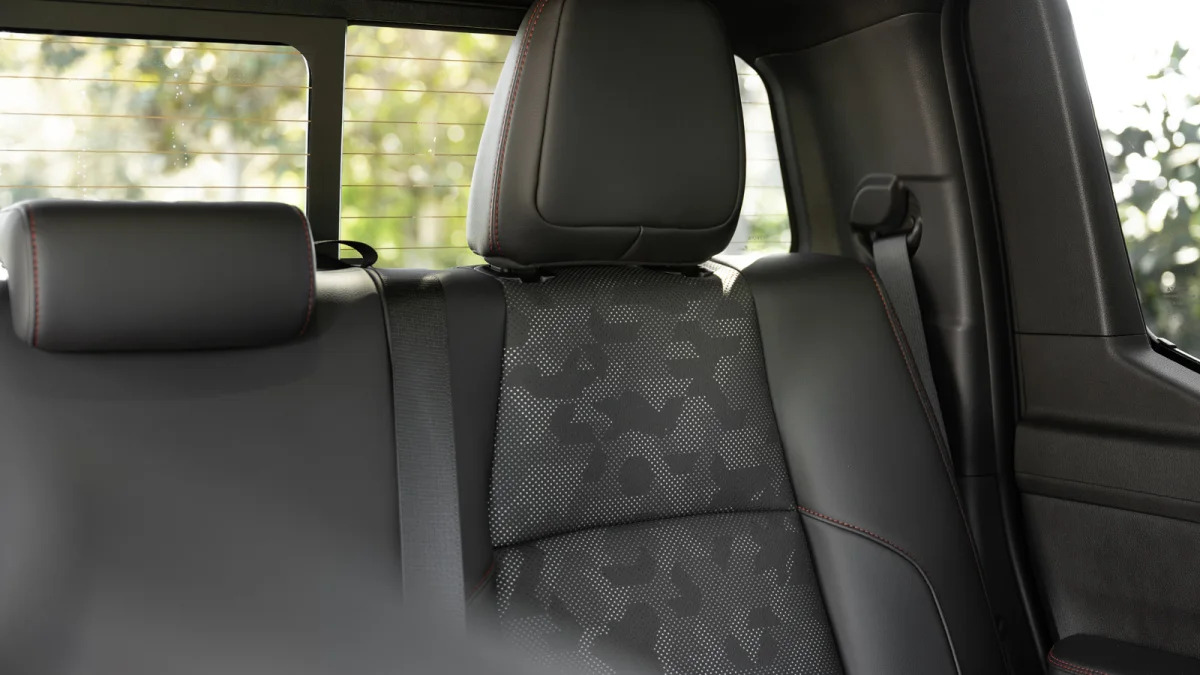 Toyota Tacoma TRD Pro back seat detail