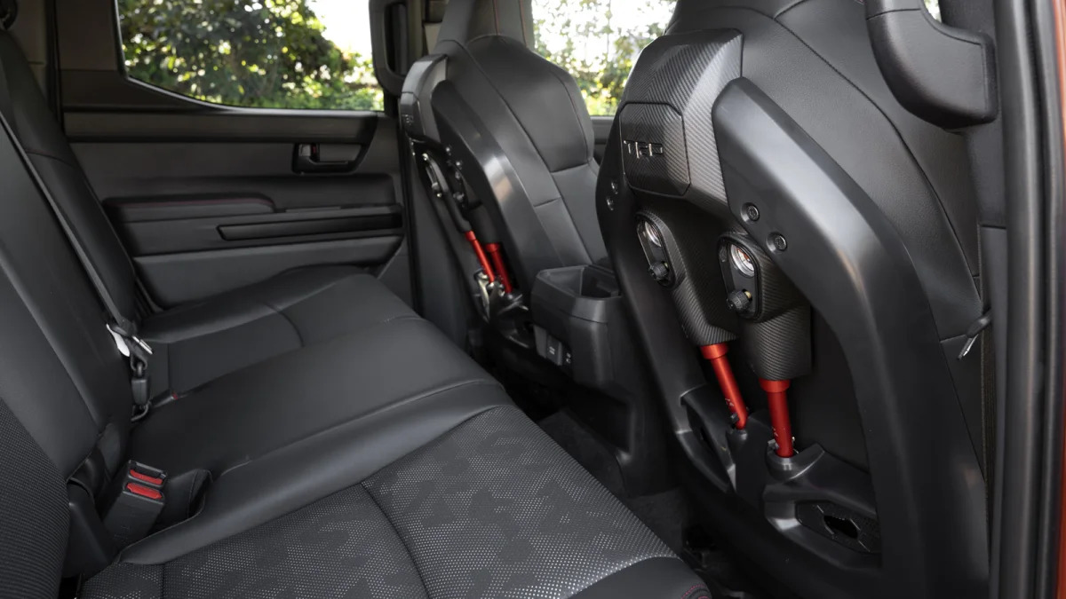 Toyota Tacoma TRD Pro IsoDynamic seats and remaining back seat room