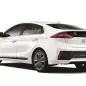 Hyundai Ioniq white rear 3/4