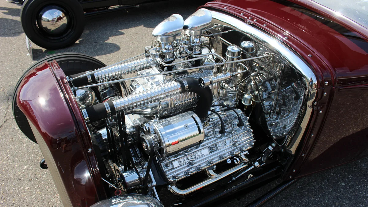 Ford Model A hot rod supercharged flathead V8