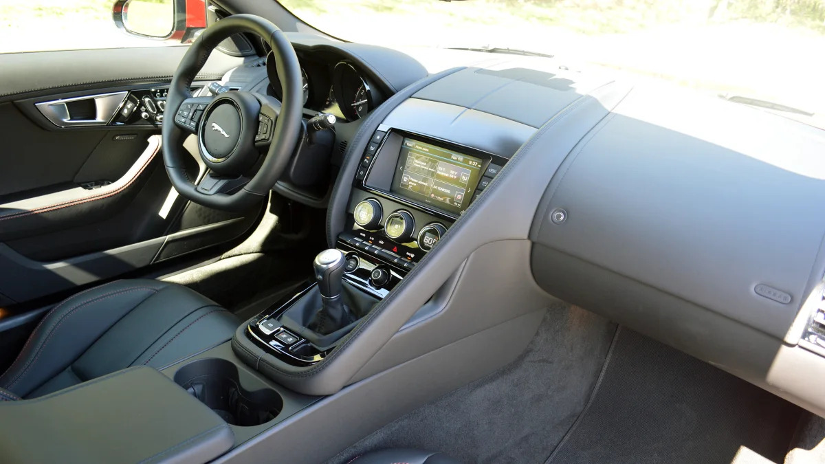 2016 Jaguar F-Type S Coupe black leather interior passenger side