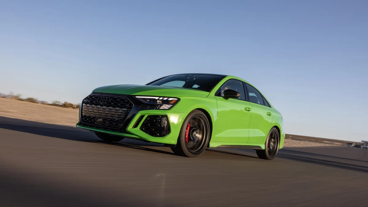 2023 Audi RS 3 action front three quarter low