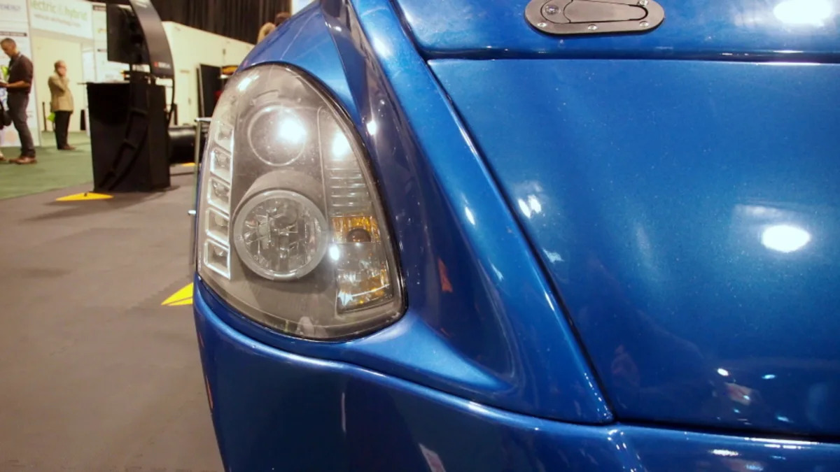 EV Fleet Condor Electric Truck headlight: Battery Show 2015