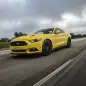 yellow hennessey performance hpe750 mustang hood