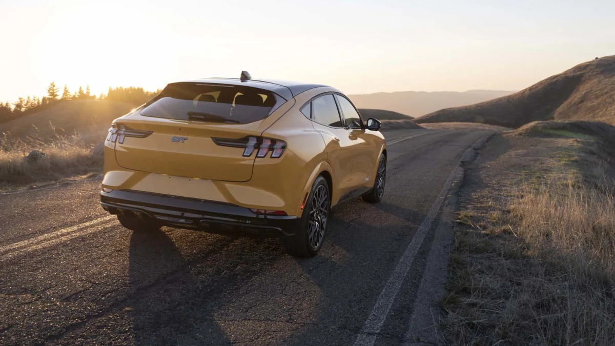 2022 Ford Mustang Mach-E GT action rear