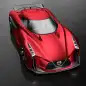 Nissan Concept 2020 Vision Gran Turismo above front 3/4 red