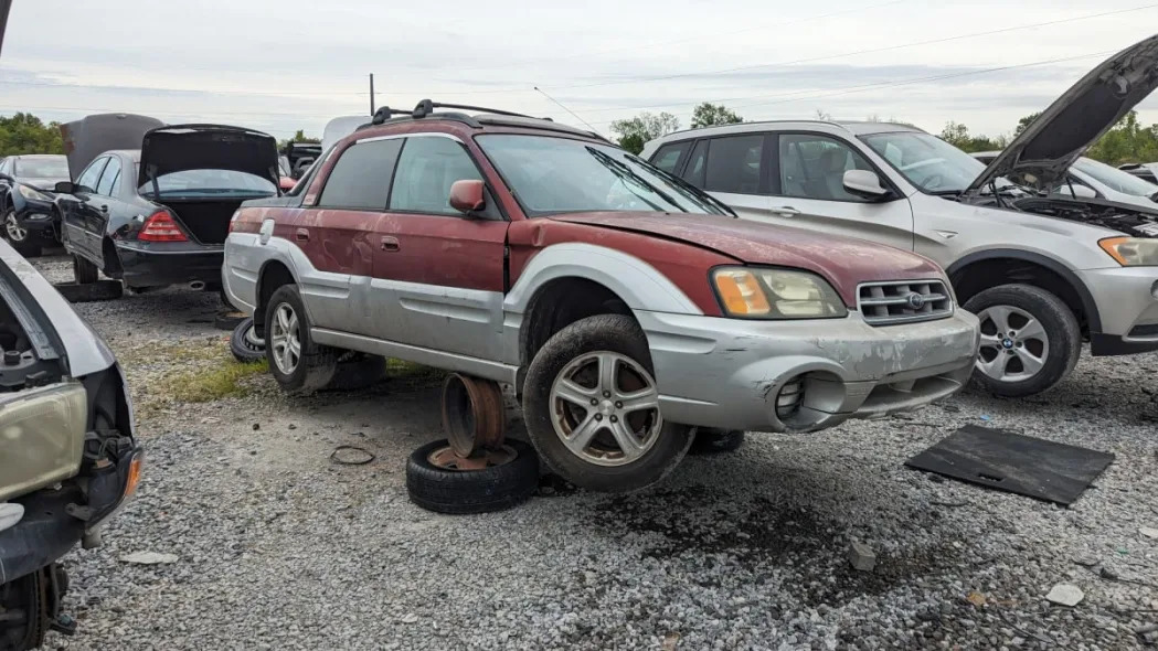 53 2003 Subaru Baja in Louisiana wrecking yard photo by Murilee Martin