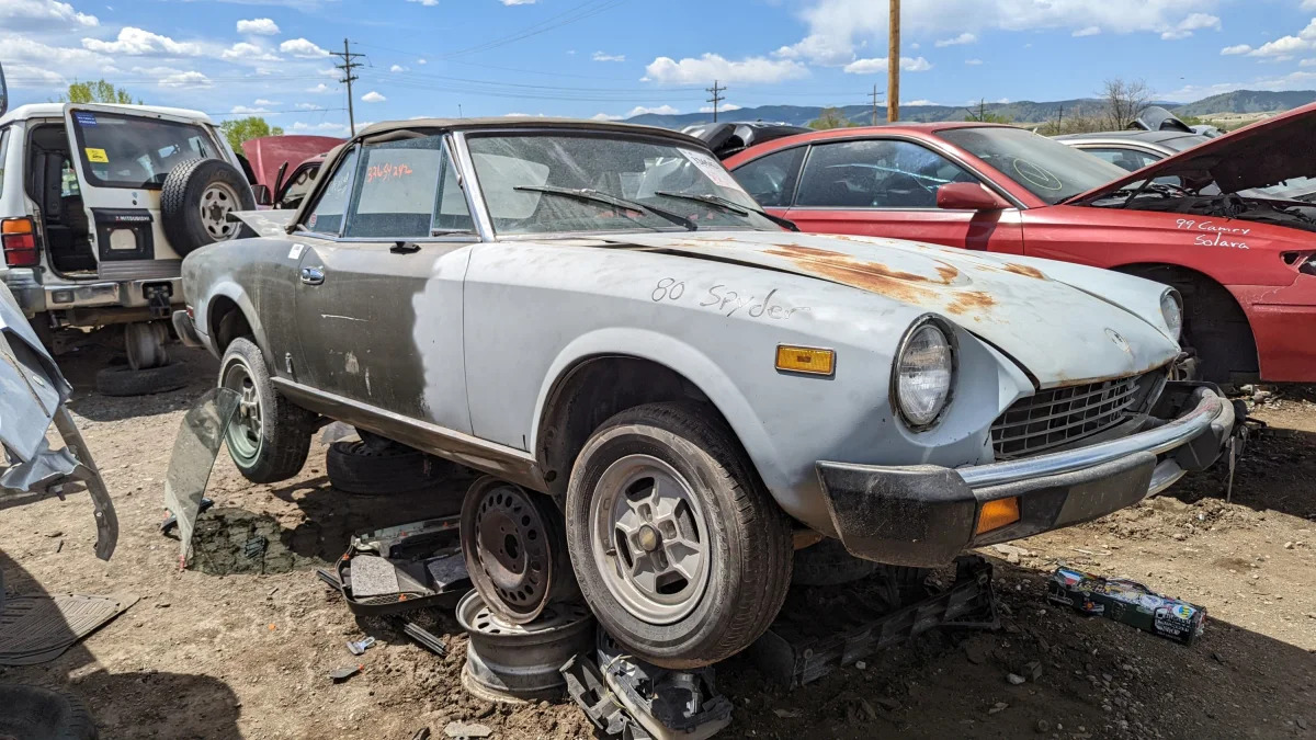 99 - 1981 Fiat 124 Spider in Colorado junkyard - Photo by Murilee Martin