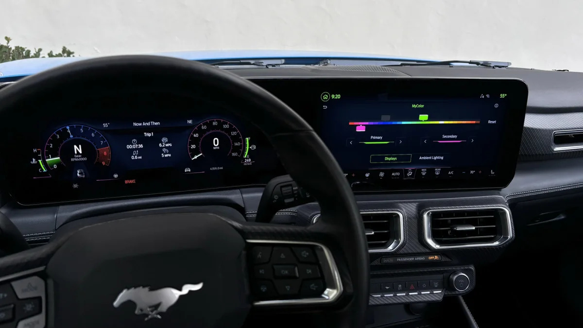 2024 Ford Mustang GT interior ambient lighting choices