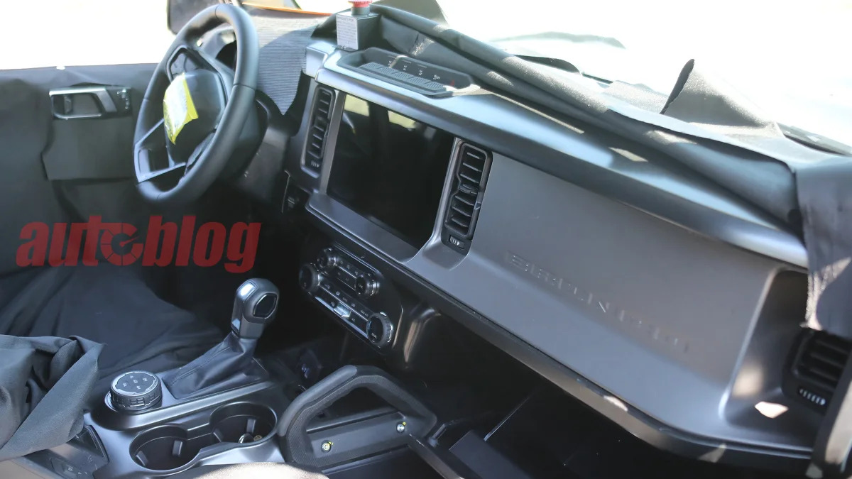 2021 Ford Bronco interior spy photo