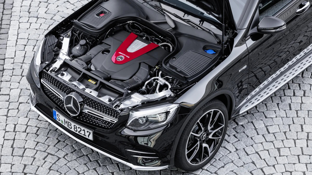Mercedes-AMG GLC43 Coupe Engine Close Up