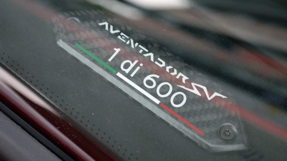 2016 Lamborghini Aventador LP 750-4 Superveloce number plate