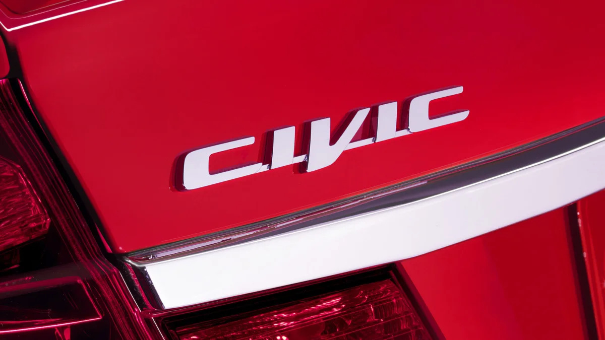 Honda Civic badge red