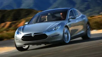 Tesla Model S in motion