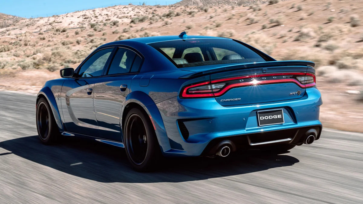 A new rear spoiler, unique to the 2020 Dodge Charger SRT Hellcat