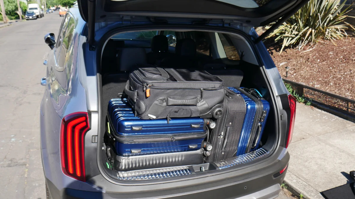 2021 Kia Telluride Luggage Test floor removed max load