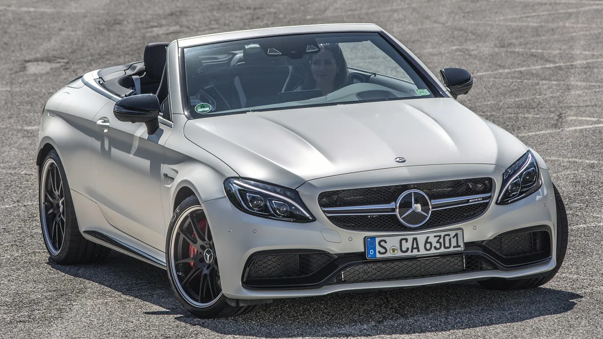 2017 Mercedes-AMG C63 S Cabriolet front 3/4 view