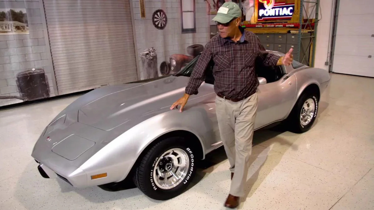 george talley with restored 1979 chevy corvette