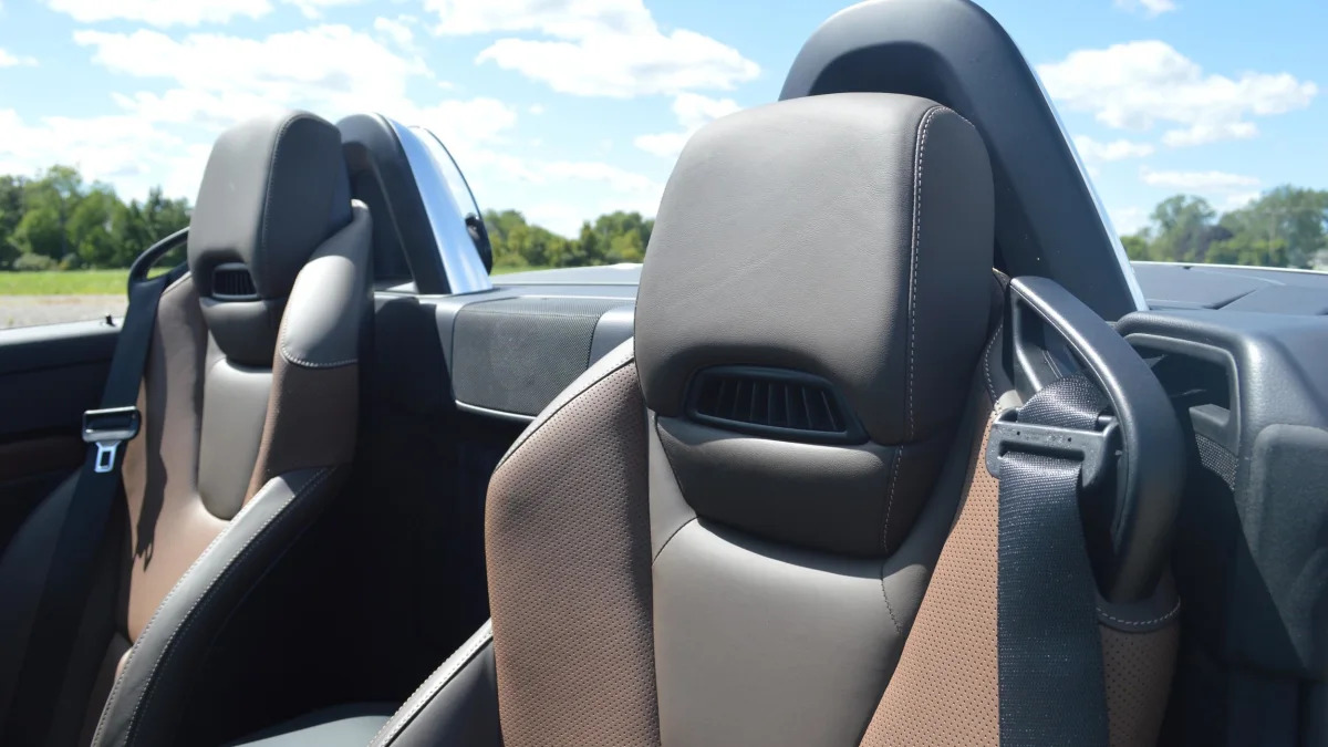 2015 mercedes-benz slk250 seat detail brown black