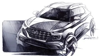 Hyundai Venue compact crossover sketches
