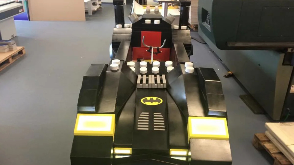 Lego Batmobile soapbox racer front