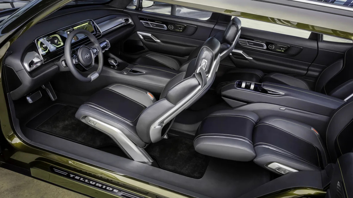 The Kia Telluride concept crossover, interior.