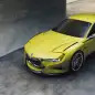 golf yellow bmw 3.0 csl hommage top looking down