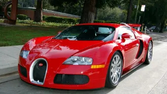 All-red Bugatti Veyron