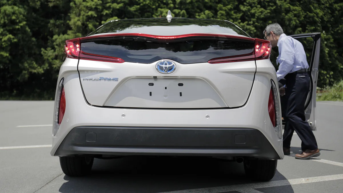2017 Toyota Prius Prime Prototype rear view