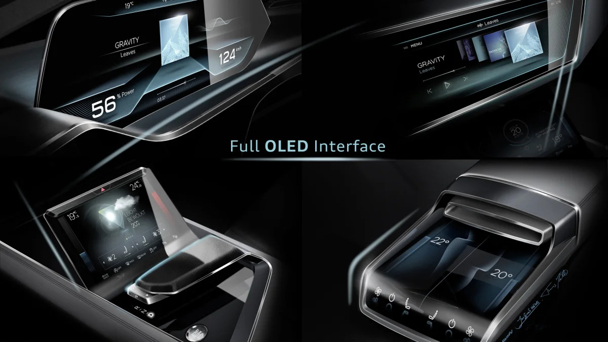 Audi e-tron quattro concept interior OLED interface