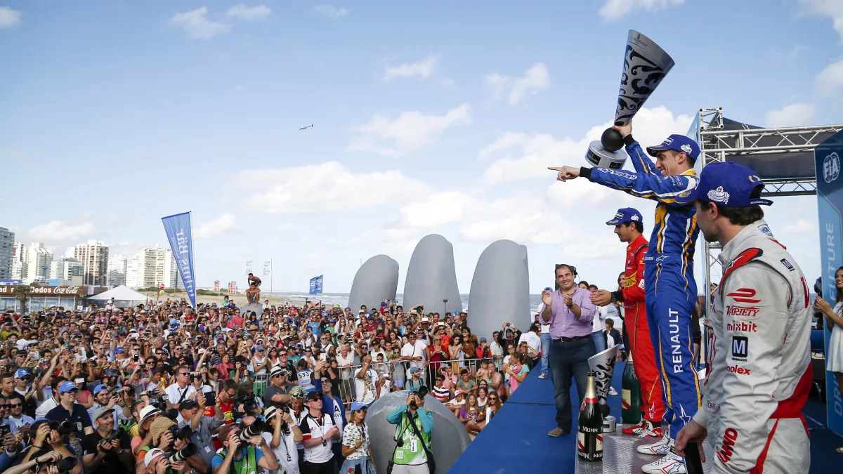 2015 Formula E Punta del Este ePrix Podium