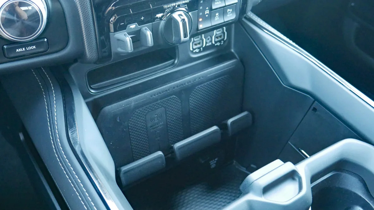 Ram 1500 Limited center console wireless charger