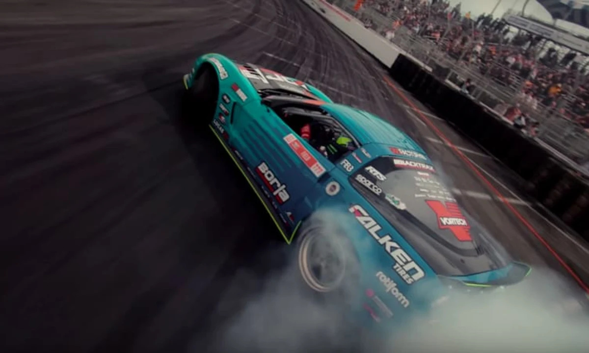 Perfect Drone View of Atlanta Drift, Is this real life or a videogame?  This drone footage of our 99 point qualifying run at Formula Drift Atlanta  by Johnny FPV is incredible!