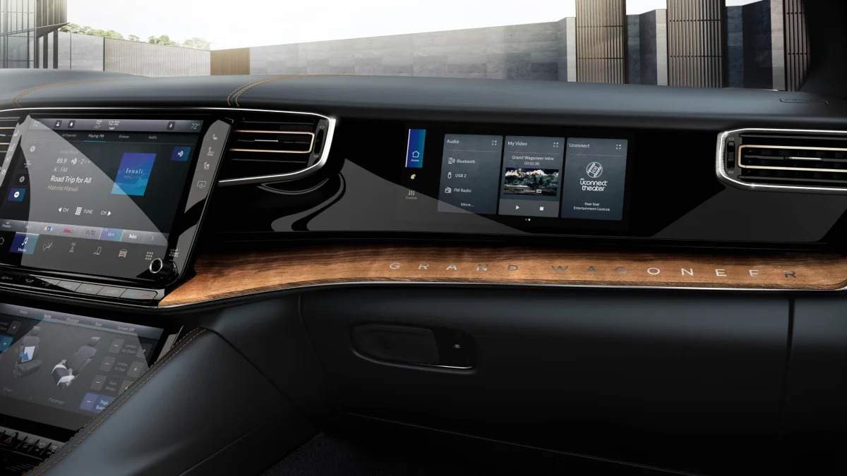 2023 Grand Wagoneer L features a 10.25-inch passenger screen tha