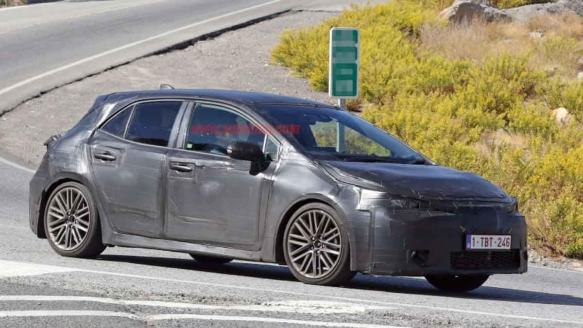 Next-generation Toyota Corolla iM spotting testing on mountain roads