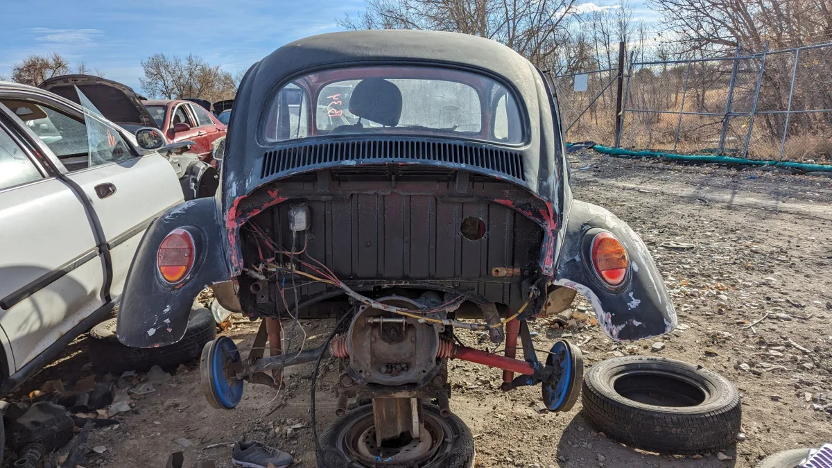38 - 1961 Volkswagen Baja Bug in Colorado junkyard - photo by Murilee Martin