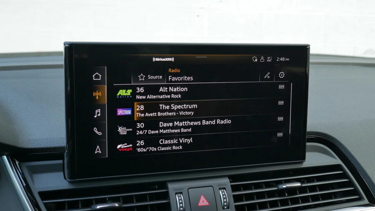 2021 Audi Q5 radio menu