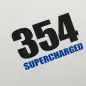 decal 354 supercharged v8 hemi dodge challenger