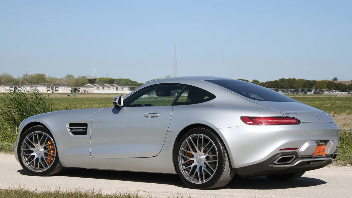 Mercedes-AMG GT S rear 3/4 view