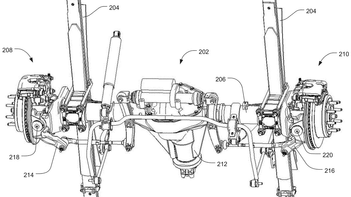 Ford four-wheel steering patent drawing