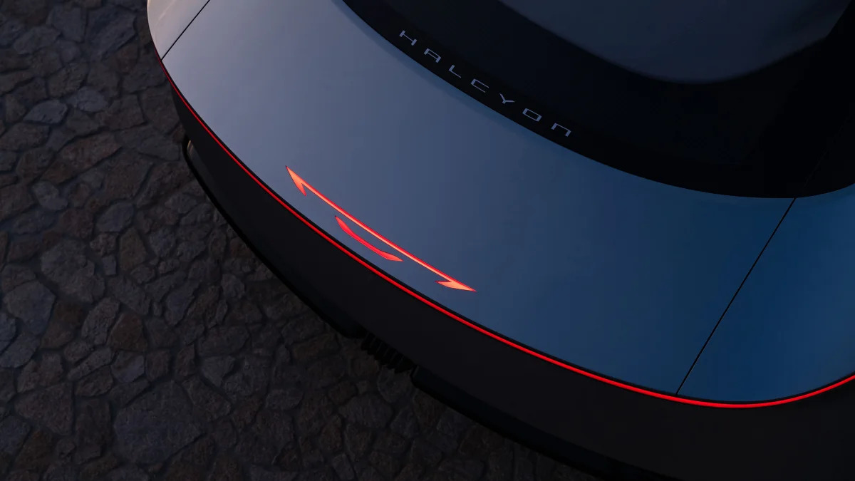The rear of the Chrysler Halcyon Concept is centered by an LED l