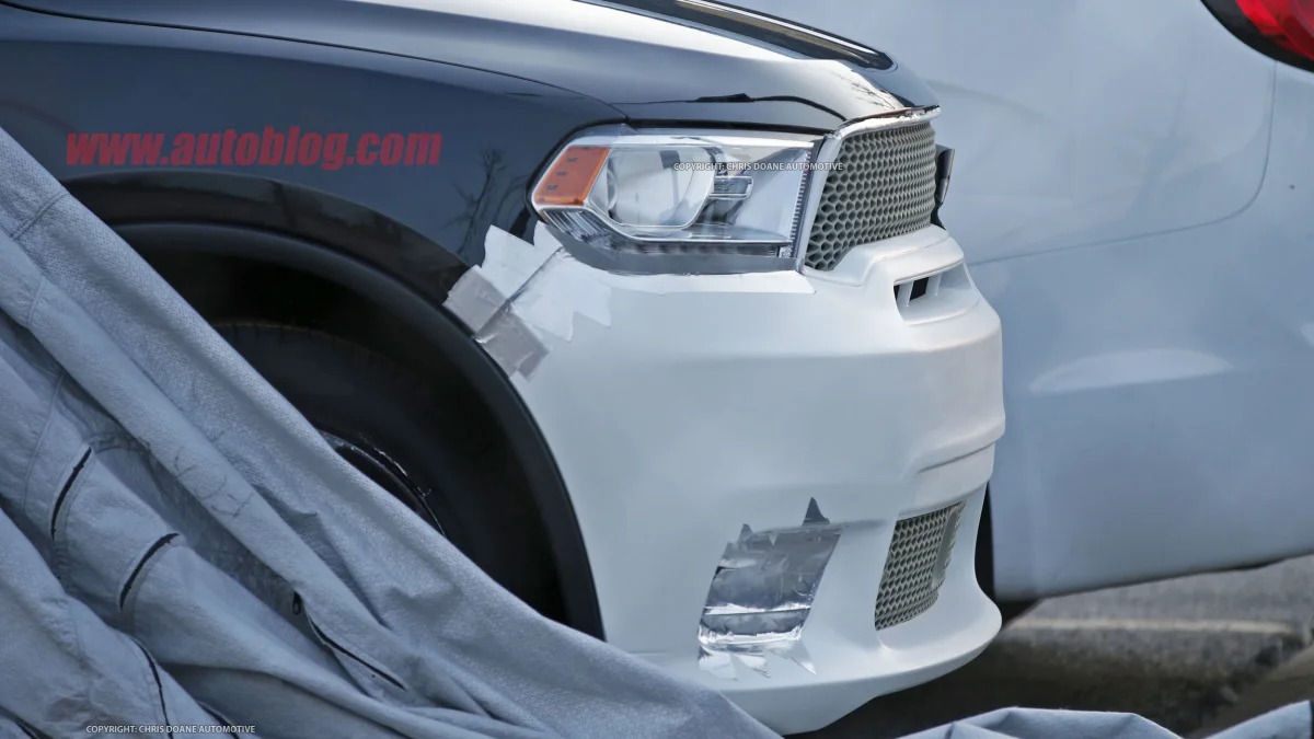 2018 Dodge Durango SRT Spy Shots Front End Close Up Exterior